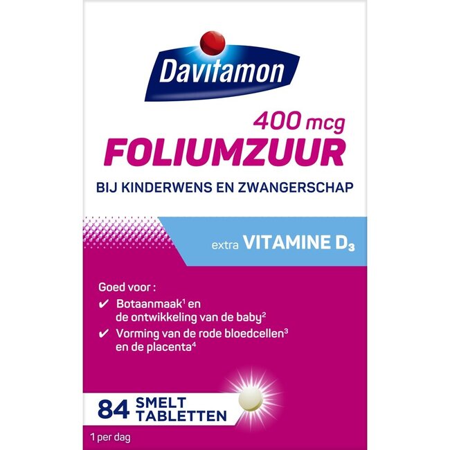 Davitamon Foliumzuur vitamine D  84 Tabletten
