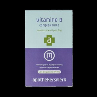 Apothekersmerk Apothekersmerk Vitamine B complex forte vegan 60 Tabletten