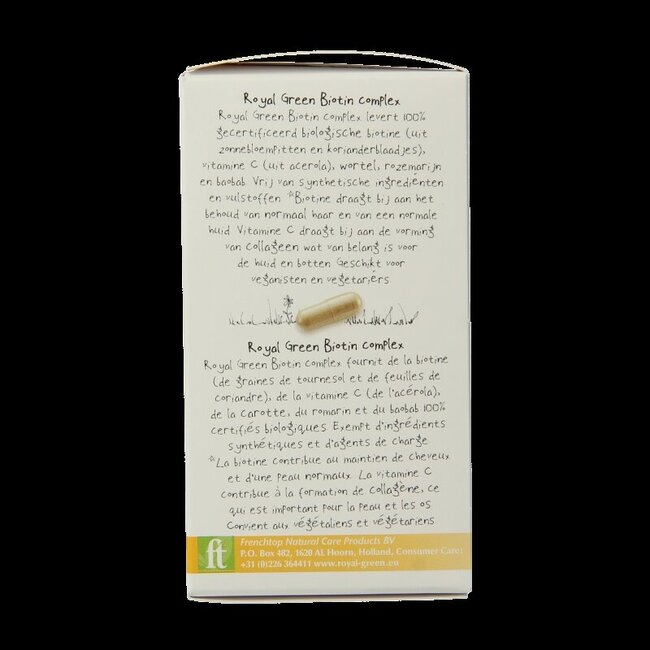 Royal Green Complexe Biotine bio 60 gélules végétariennes