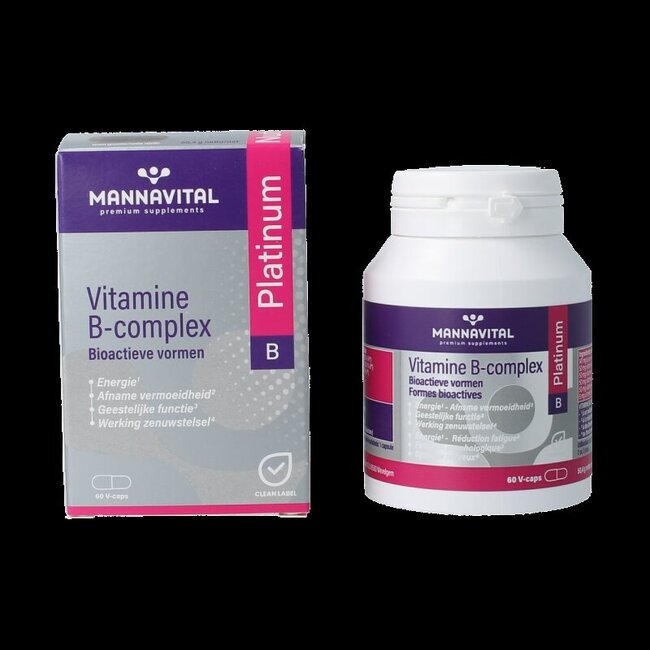 Mannavital Vitamine B complex platinum 60 Vegetarische capsules