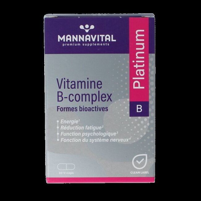 Mannavital Vitamine B complexe platinum 60 gélules végétales