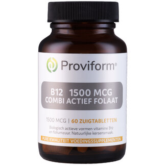 Proviform Proviform Vitamine B12 1500mcg combi actief folaat 60 Zuigtabletten