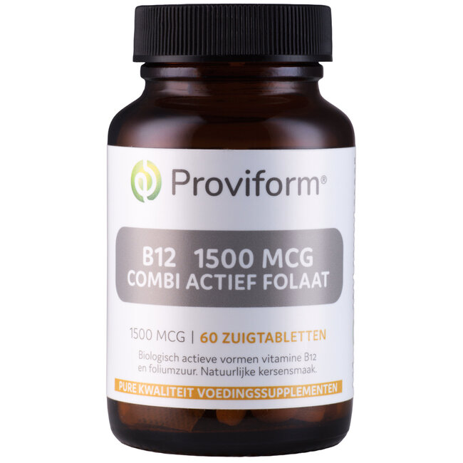 Proviform Vitamine B12 1500mcg combi actief folaat 60 Zuigtabletten