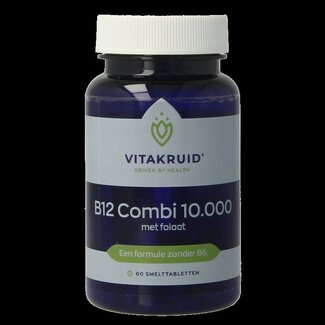 Vitakruid Vitakruid B12 Combi 10.000 met Actief Folaat 60 Smelttabletten
