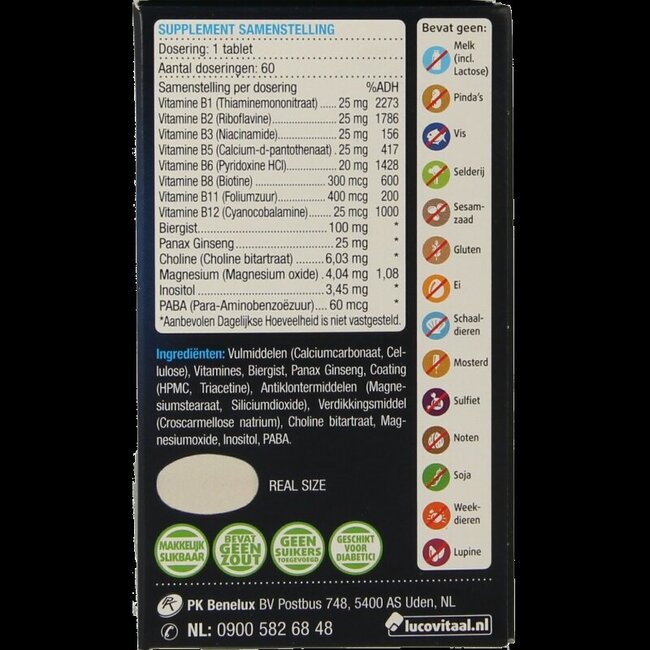Lucovitaal Vitamine B complexe forte 60 comprimés
