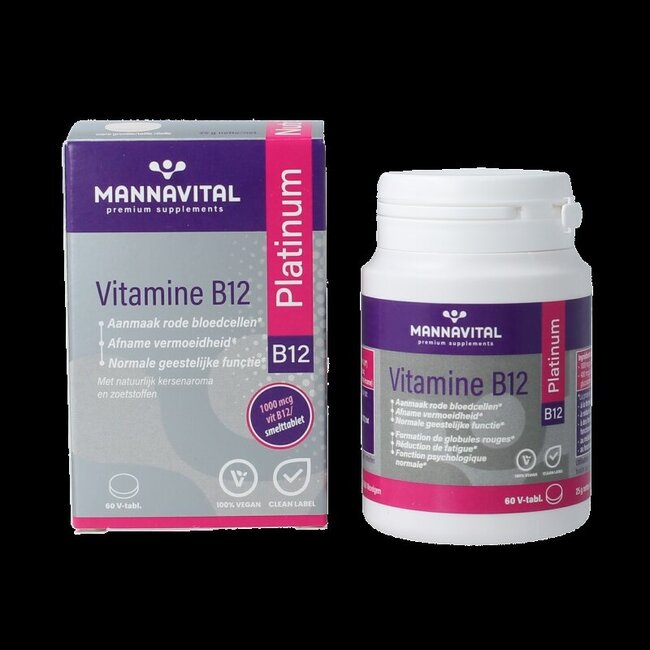 Mannavital Vitamine B12 platinum 60 comprimés