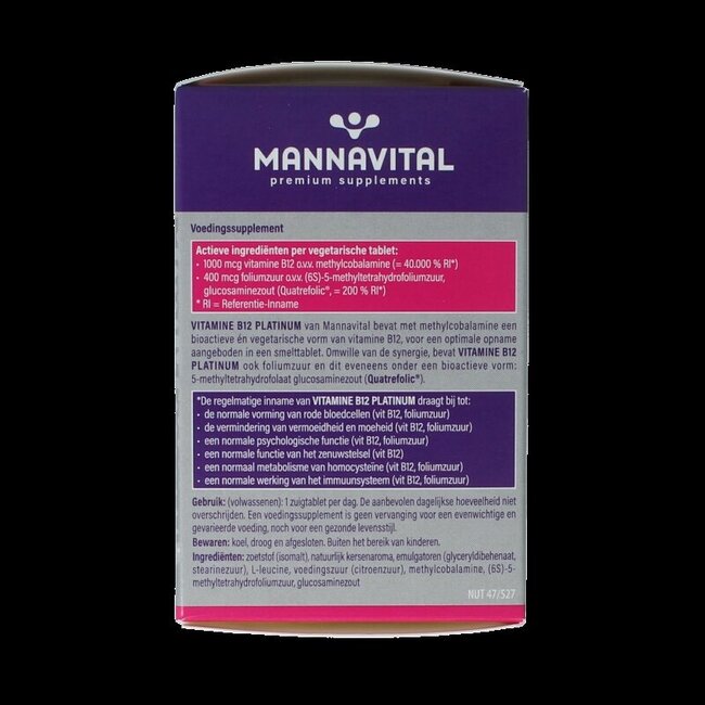Mannavital Vitamine B12 platinum 60 Tabletten