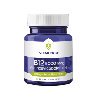 Vitakruid Vitakruid B12 5000 mcg Actief Adenosylcobalamine 60 Smelttabletten