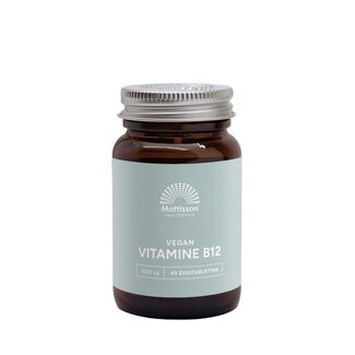 Mattisson Mattisson Vitamine B12 methylcobalamine 1000mcg 60 Zuigtabletten
