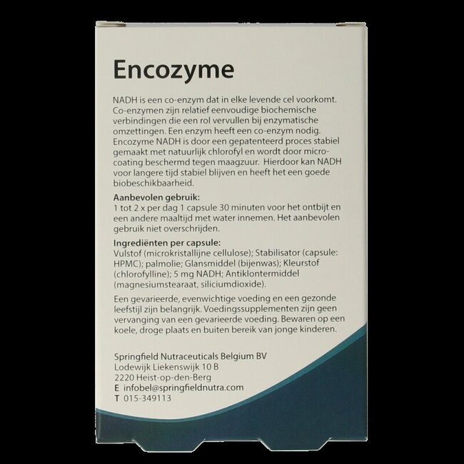 Springfield Encozyme NADH 5mg 30 Tabletten