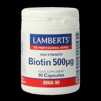 Lamberts Lamberts Vitamine B8 500 mcg (biotine) 90 gélules végétales