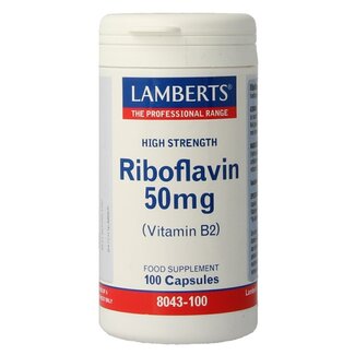 Lamberts Lamberts Vitamine B2 50mg (riboflavine) 100 Vegetarische capsules