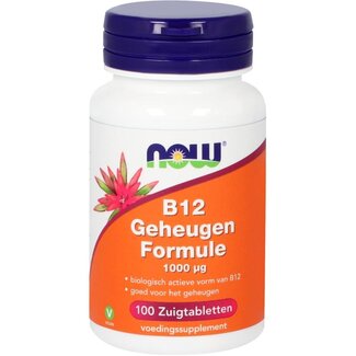 NOW NOW Vitamine B12 geheugenformule 1000mcg 100 Zuigtabletten