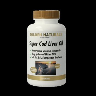 Golden Naturals Golden Naturals Super huile de foie de morue 60 capsules
