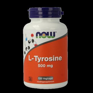 NOW NOW L-Tyrosine 500mg 120 Vegetarische capsules