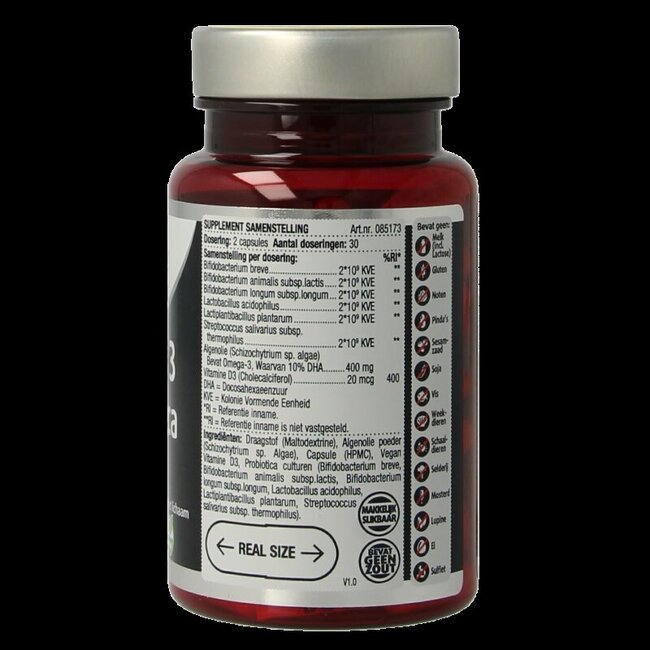 Lucovitaal Omega 3 Probiotiques D3 Vegan 60 Capsules