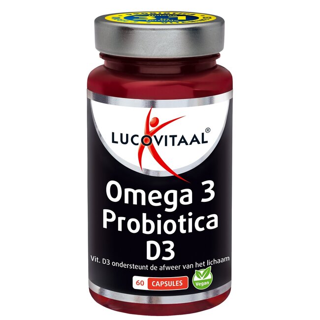 Lucovitaal Omega 3 probiotica D3 vegan 60 Capsules