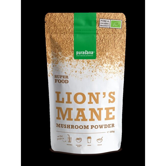 Purasana Lion's mane poeder bio 100 Gram