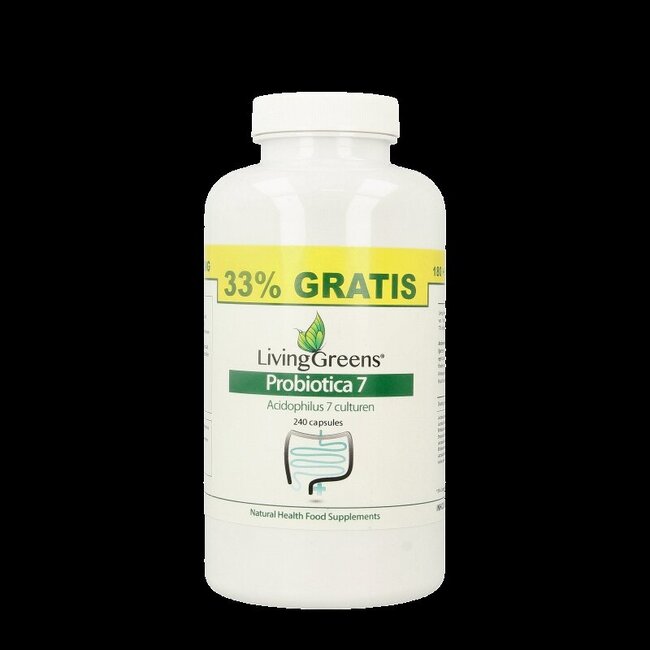 Livinggreens Probiotica 7 voordeel verpakking 240 Capsules
