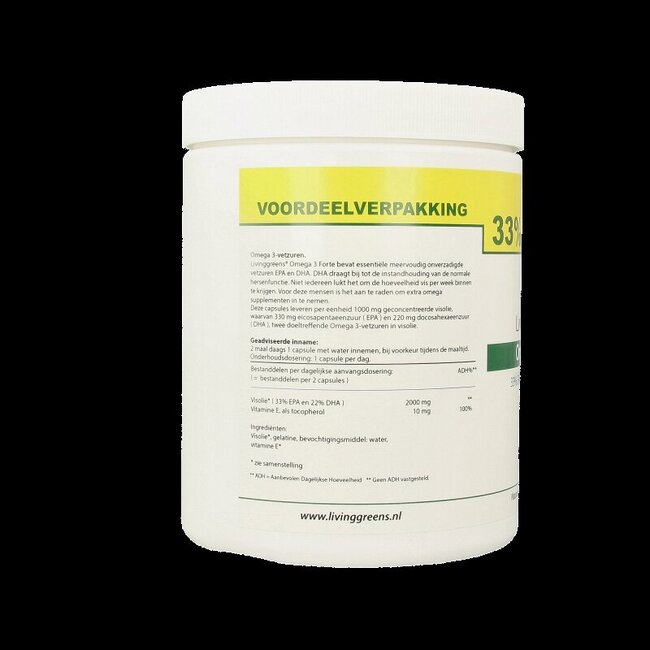 Livinggreens Omega 3 forte voordeelverpakking 480 Capsules