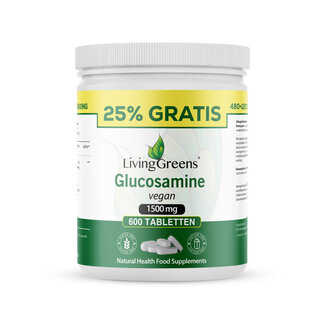 Livinggreens Livinggreens Glucosamine vegan voordeelverpakking 600 Tabletten