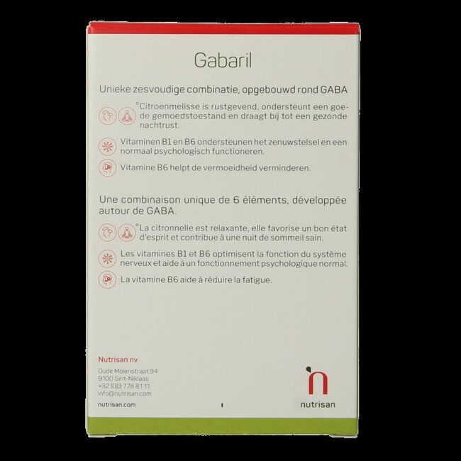 Nutrisan Gabaril 30 Vegetarische capsules
