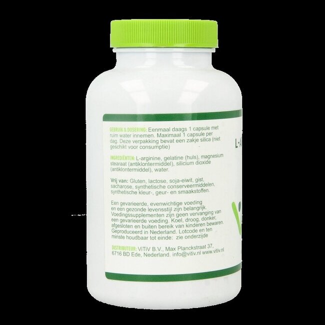 Vitiv L-Arginine 500mg 100 Capsules