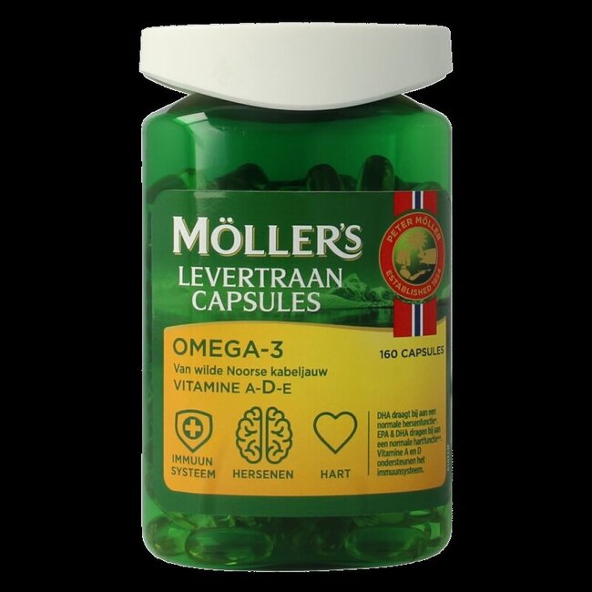 Mollers Omega-3 levertraancapsules 160 Capsules