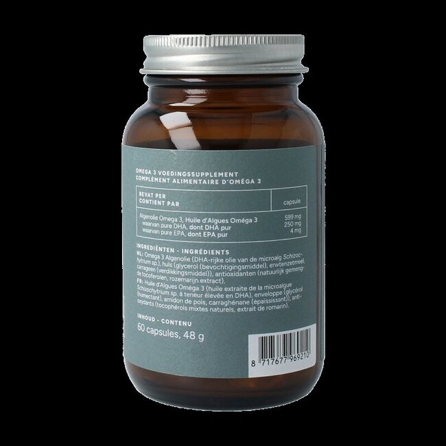 Mattisson Oméga-3 végane huile d'algues DHA 260 mg 60 capsules végétales