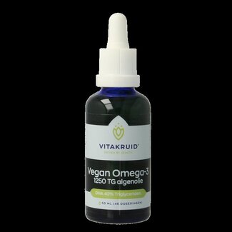 Vitakruid Vitakruid Huile d'algues Oméga 3 Vegan 1250 triglycérides 500 DHA 50 Millilitres