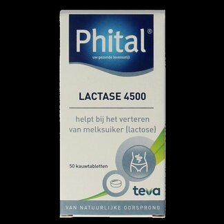 Phital Phital Lactase 4500 50 Kauwtabletten