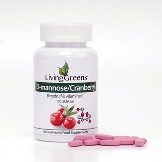 Livinggreens Livinggreens Cranberry met D-Mannose 120 Tabletten
