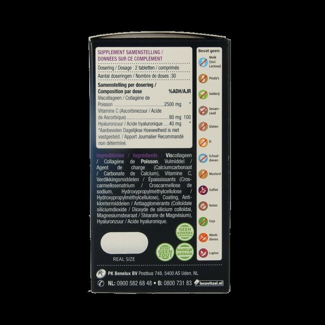 Lucovitaal Collageen pure marine 60 Tabletten