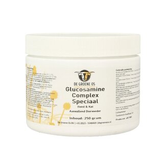 Groene Os Groene Os Glucosamine complex speciaal hond/kat 250 Gram
