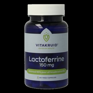 Vitakruid Vitakruid Lactoferrine 150 mg minimaal 95% puur + Vitamine C 60 Vegetarische capsules