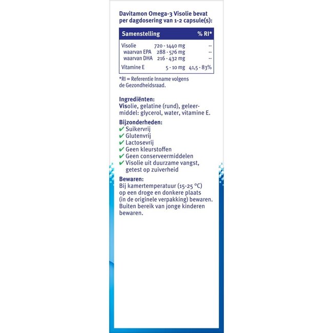 Davitamon Omega 3 visolie  60 Capsules