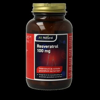 All Natural Resvératrol Entièrement Naturel 100mg 60 Gélules