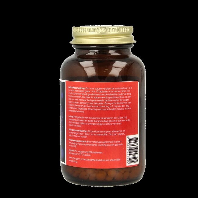 All Natural Melatonine 100mcg 500 Tabletten