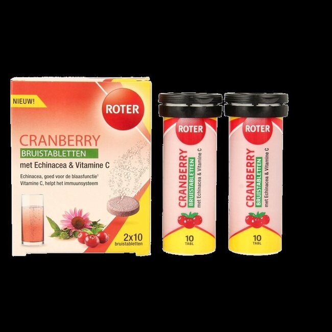 Roter Cranberry vitamine C & echinacea duopack 20 Bruistabletten