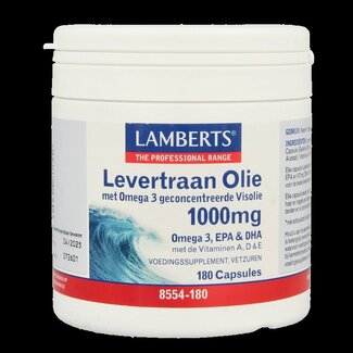 Lamberts Lamberts Levertraanolie 1000mg 180 Capsules