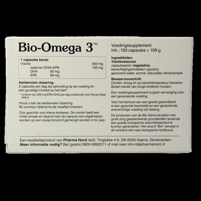 Pharma Nord Bio omega 3 visolie 150 Capsules
