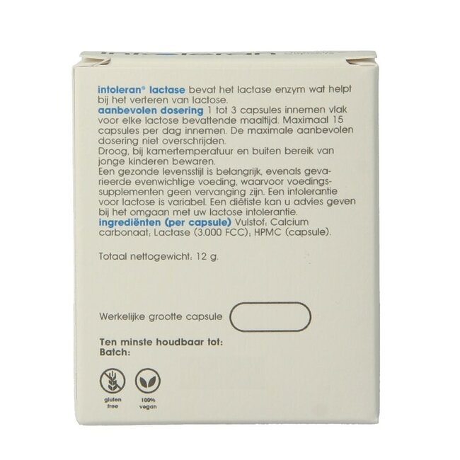 Intoleran Lactase 3000 50 Capsules