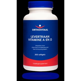 OrthoVitaal OrthoVitaal Huile de Foie de Morue Vitamine A et D 200 Gélules Molles