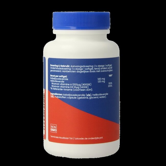 OrthoVitaal Huile de Foie de Morue Vitamines A et D 60 Softgels