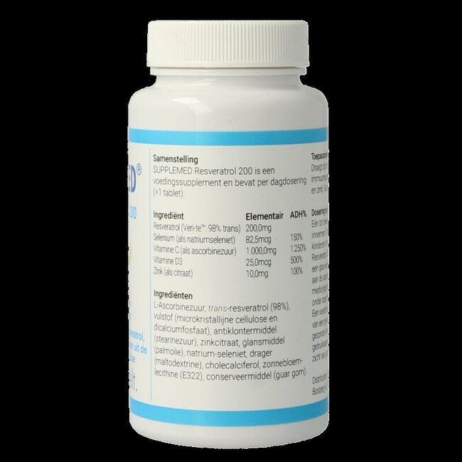 Supplemed Resveratrol 200 60 comprimés