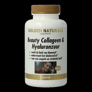 Golden Naturals Golden Naturals Collageen & hyaluronzuur 60 Tabletten