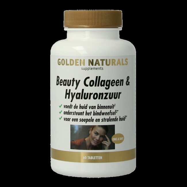 Golden Naturals Collageen & hyaluronzuur 60 Tabletten