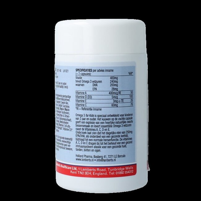 Lamberts Omega 3 pour enfants 60 capsules