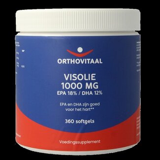 OrthoVitaal OrthoVitaal Visolie 1000mg EPA 18% DHA 12% 360 Softgels