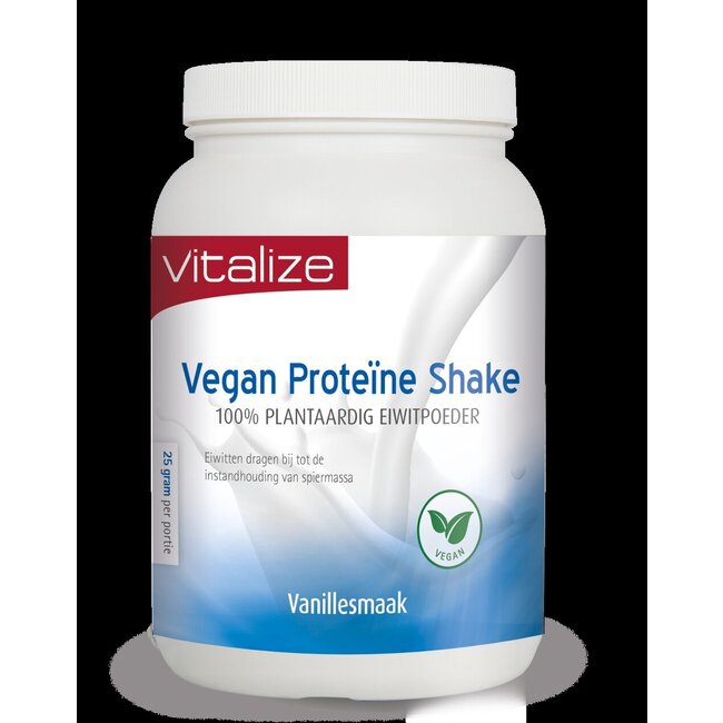 Vitalize Vegan protein shake 100% plantaardig poeder 750 Gram